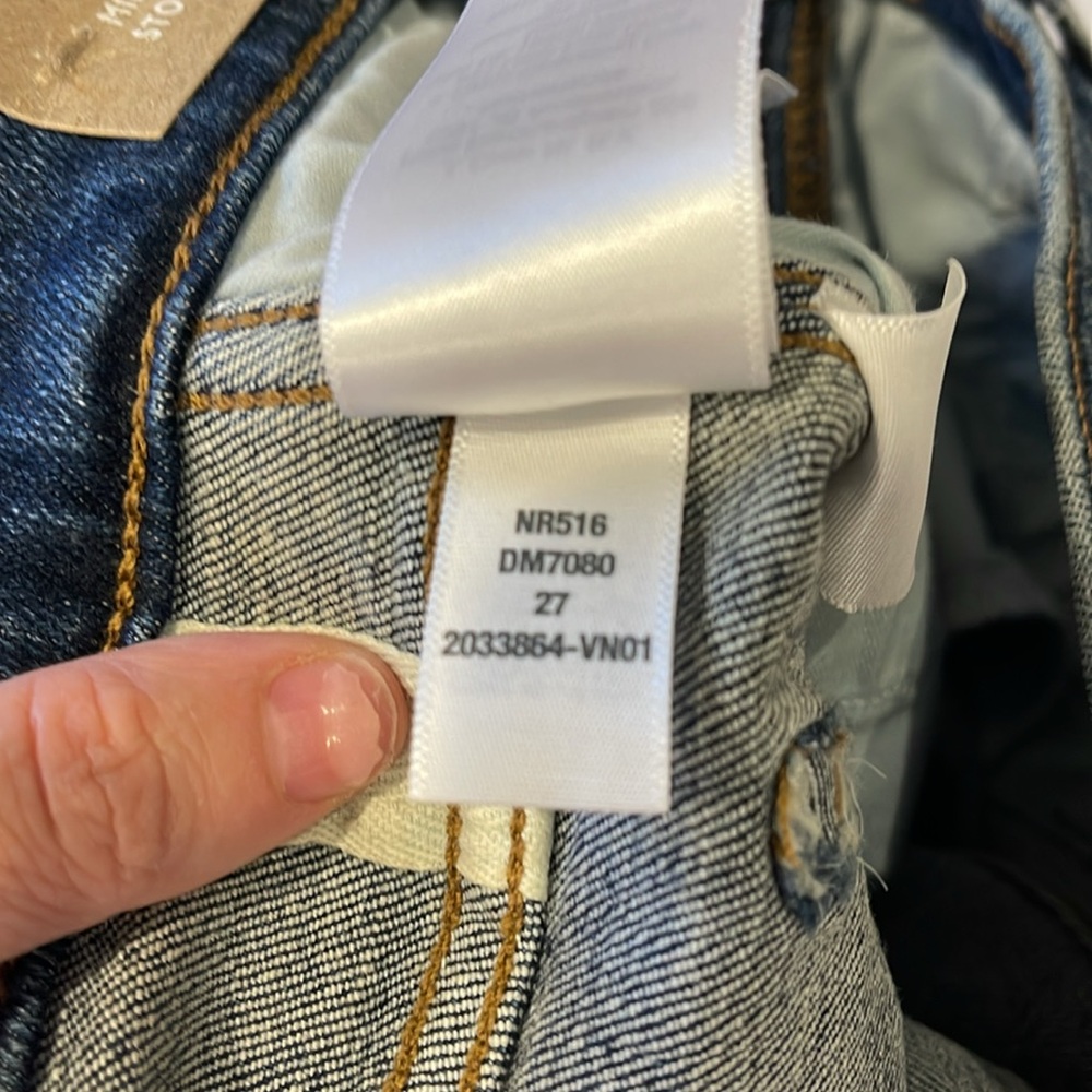 “Madewell Dark Wash Stovepipe Slim Jeans | Women’s 27 | NWT Midrise inseam 31" - Picture 12 of 17